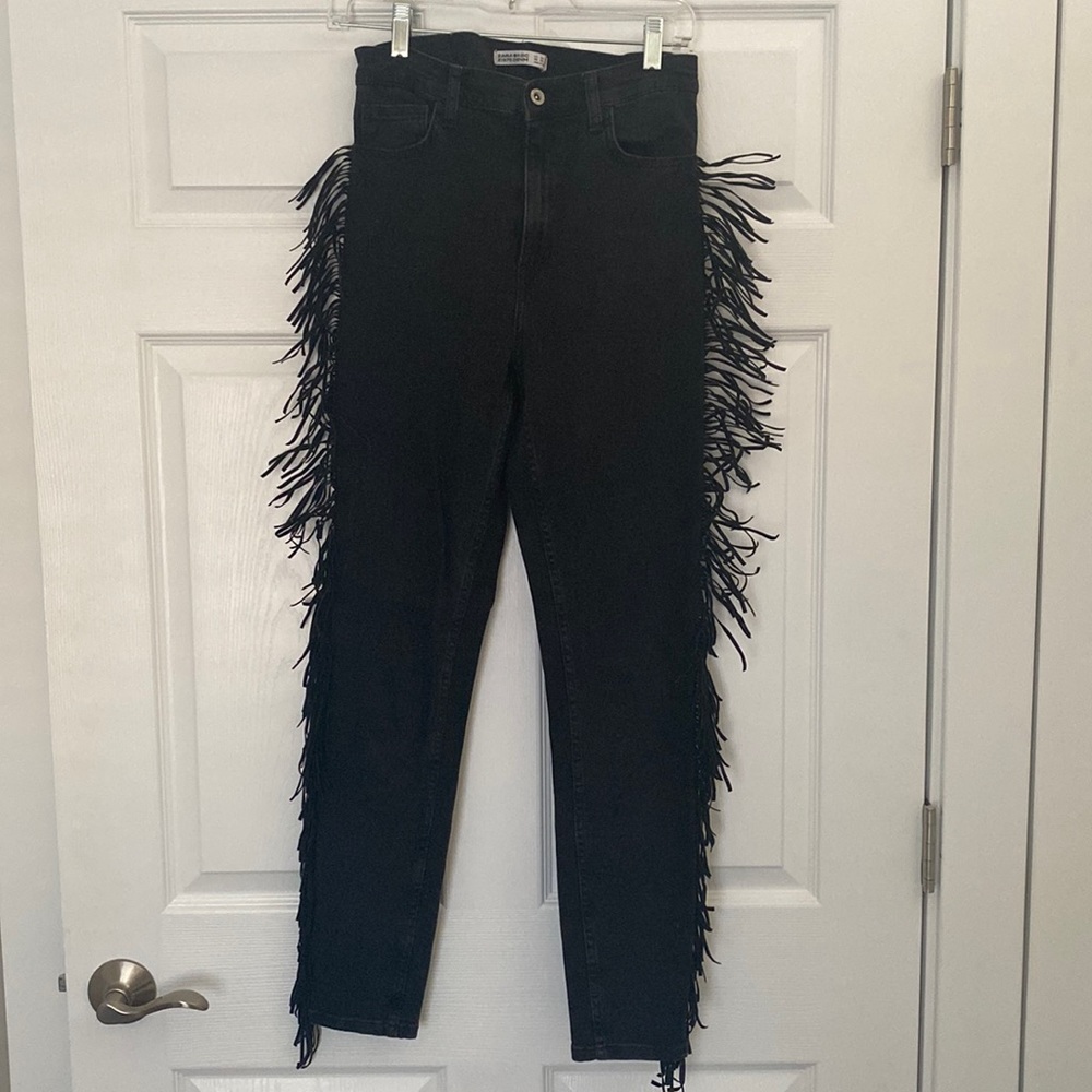 ZARA fringe skinny jeans